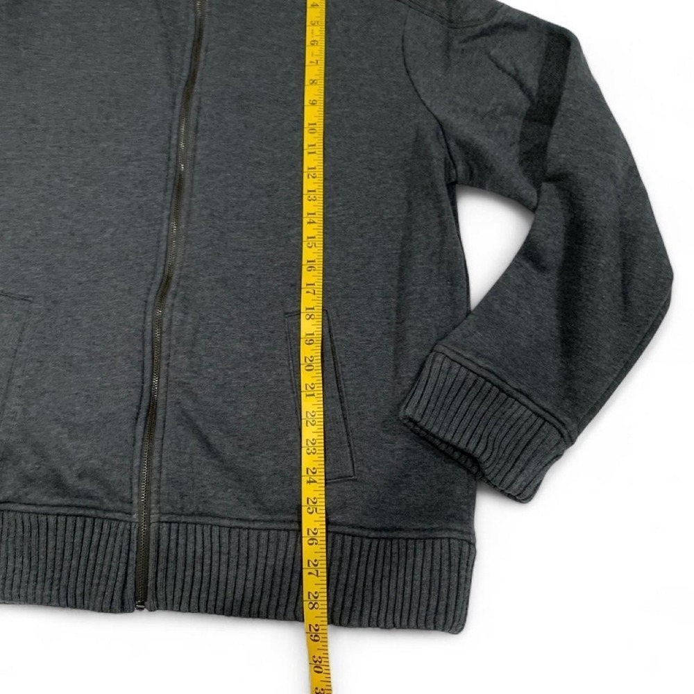 Apt. 9 Mens Full Zip Mock Neck Fleece Sweatshirt Charcoal Gray XL RN73277 - Picture 6 of 8